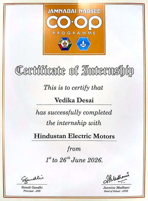 Certificate of Internship