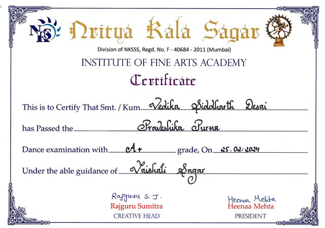 Praveshika Purna · A+ grade · 2024