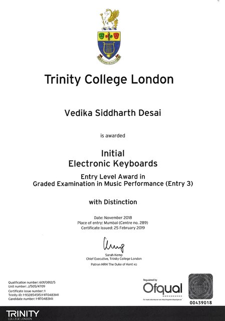 Initial · Distinction · 2018
